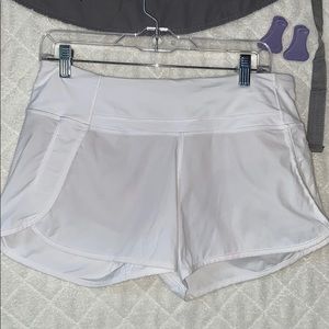 lulu lemon white athletic shorts